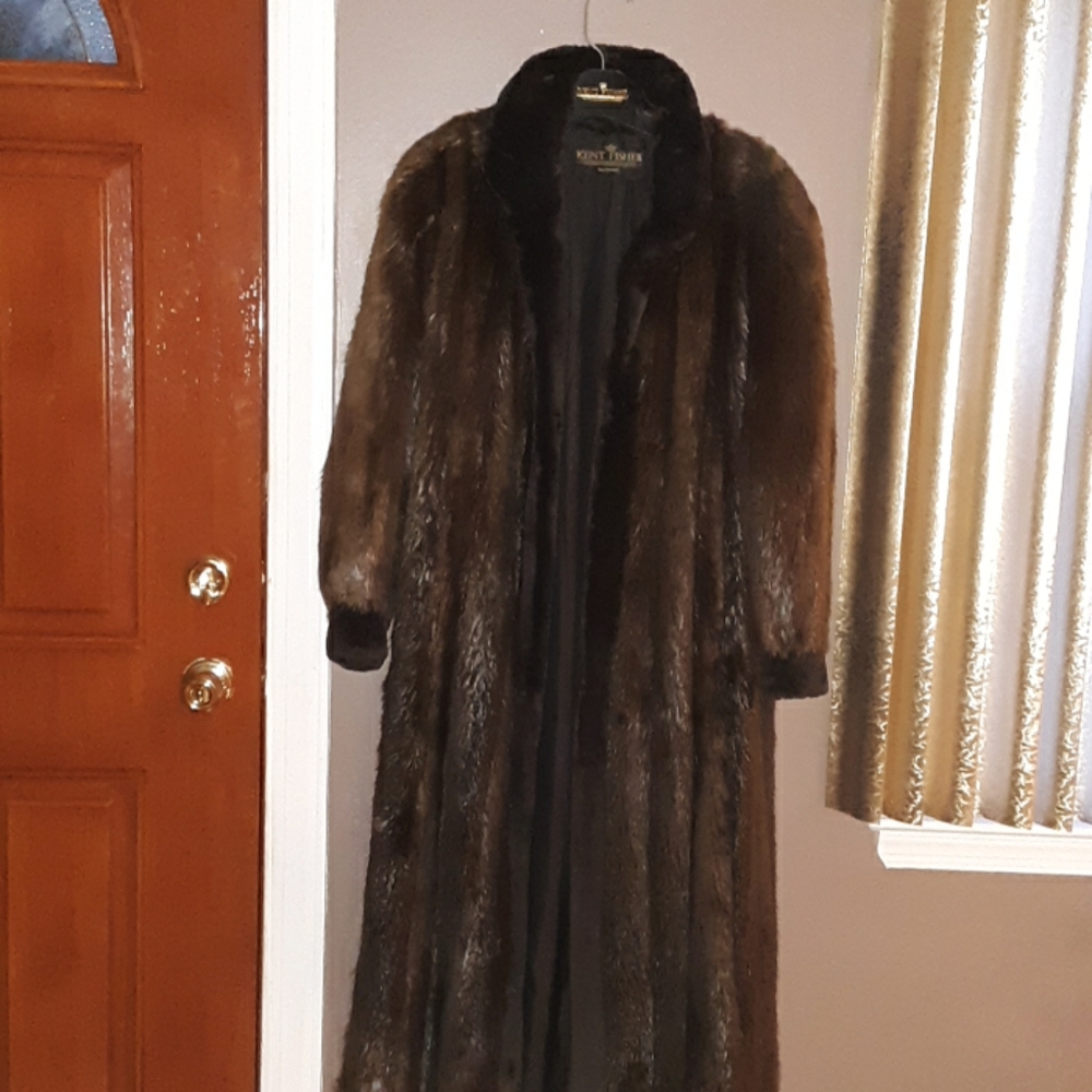 Kent Fisher  full length  mink coat